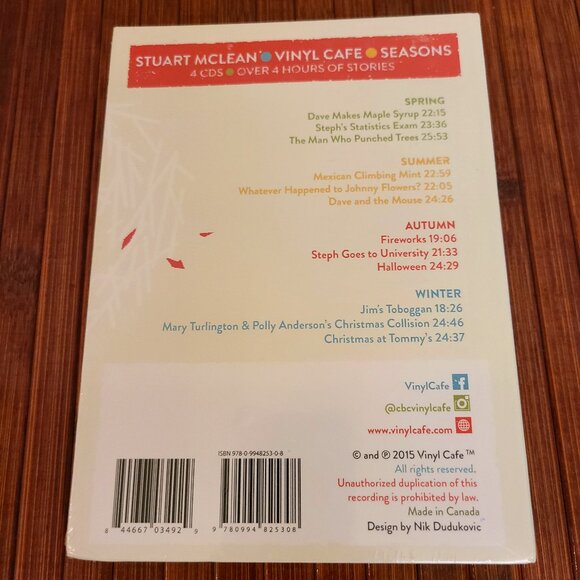 Vinyl Cafe -Stuart McLean - Seasons - NWOT - Picture 2 of 6